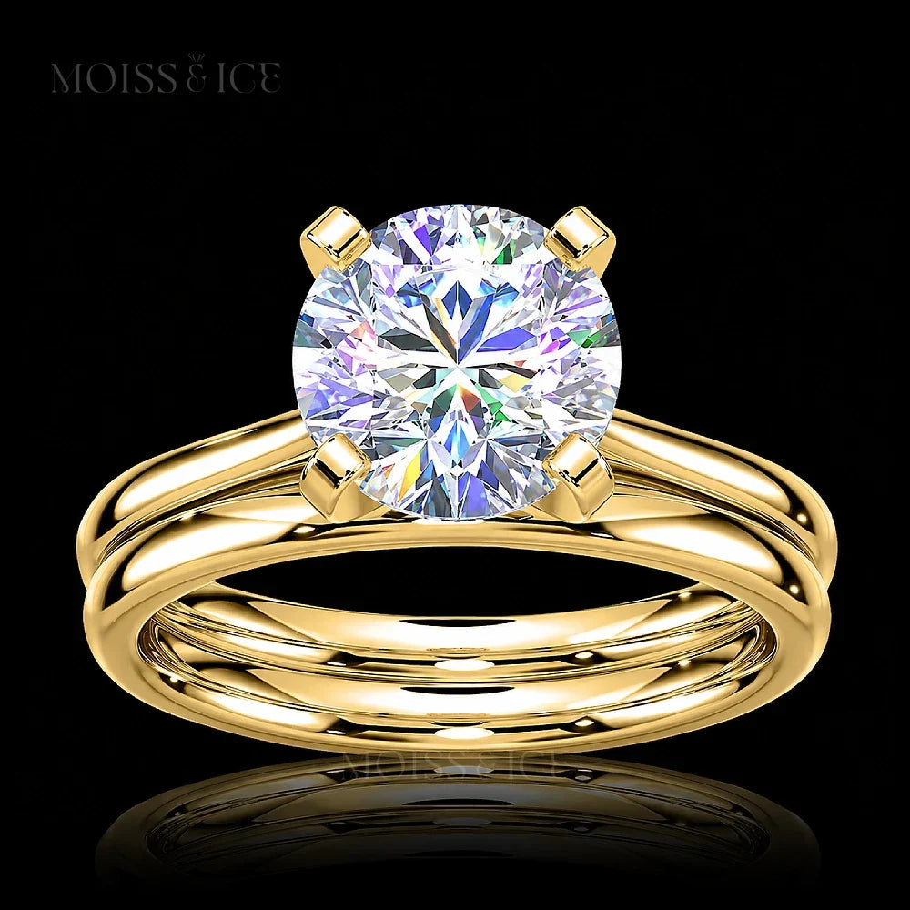 Round Brilliant Moissanite Engagement Rings