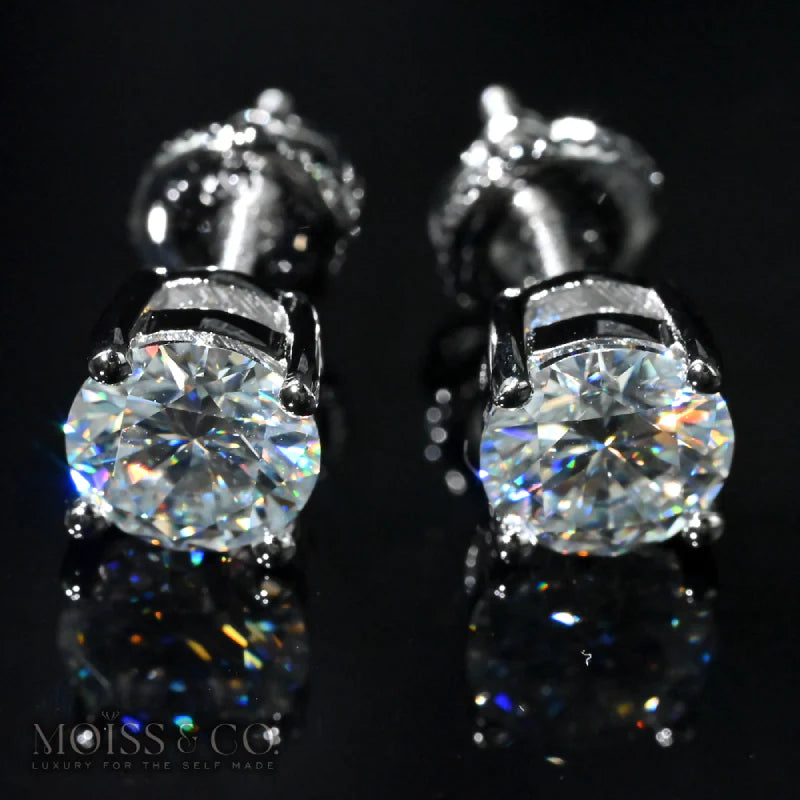 Iced out moissanite earrings - Moiss & Ice Canada