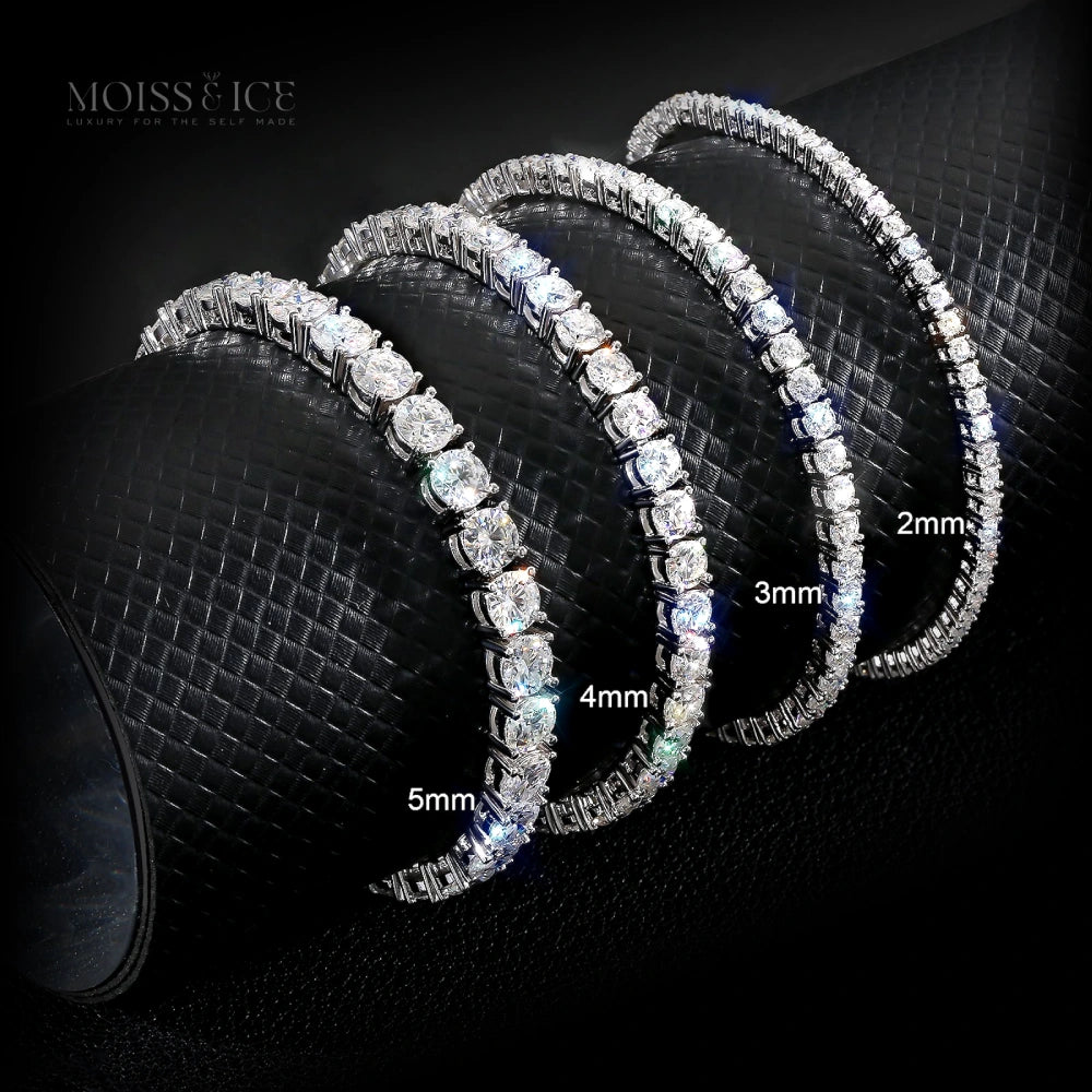 Moissanite Tennis Bracelets - Set in solid 10k and 14k gold options - Moiss & Ice Canada.