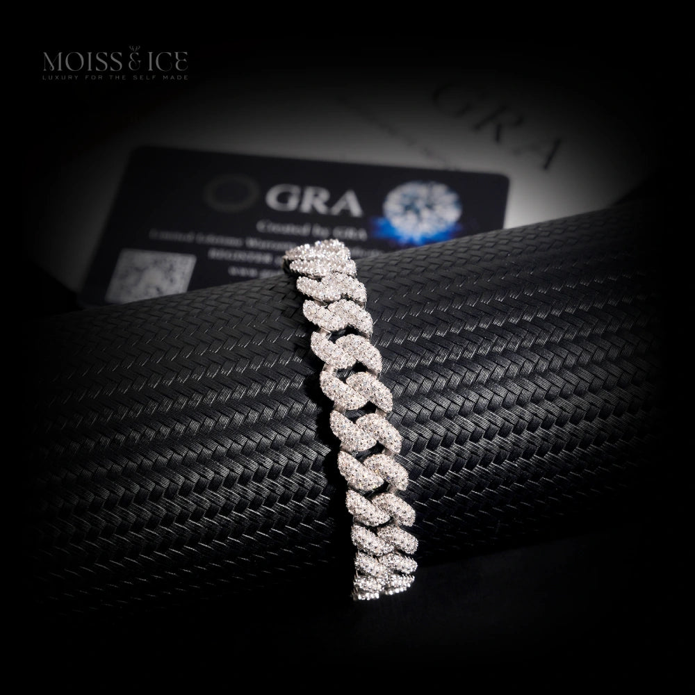 Men's and Women Moissanite Iced Cuban Bracelet