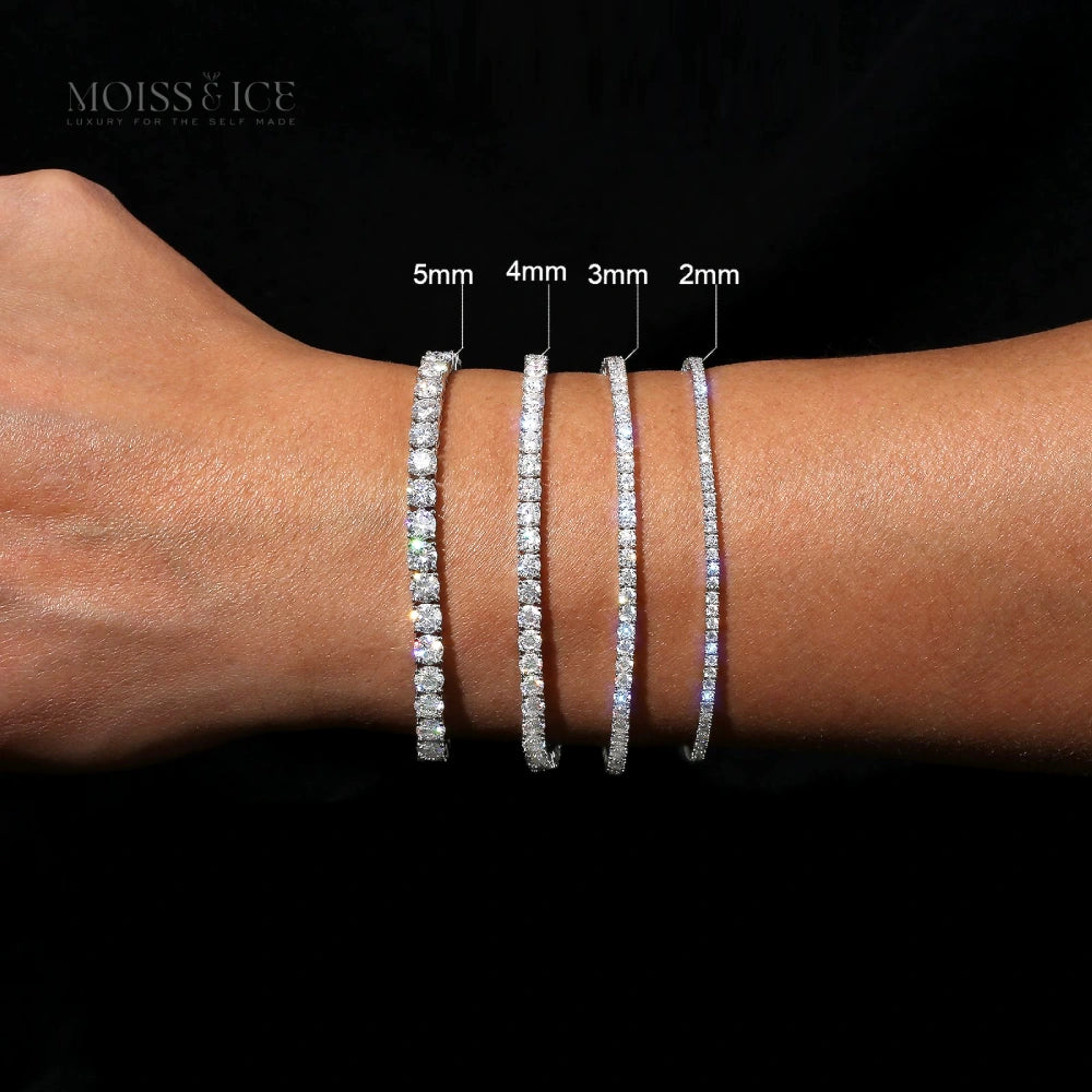 Three moissanite bracelet sizes - Moiss & Ice Canada