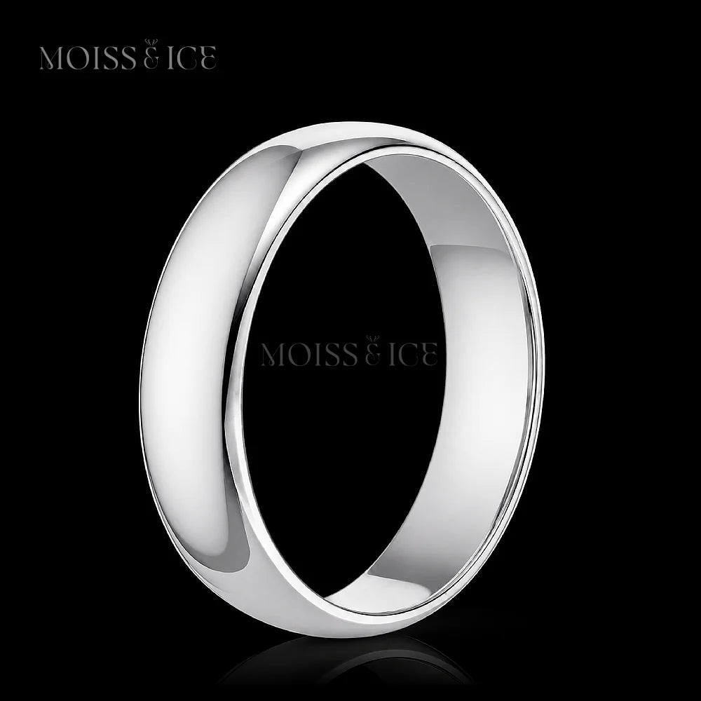 Side view of the Classic White Gold Men's Wedding Band - Moiss and Ice Canada