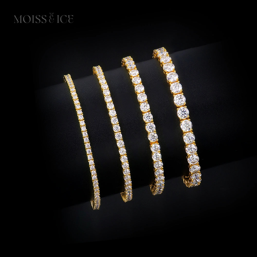 Yellow Gold 18k - Tennis Bracelet - Moissanite