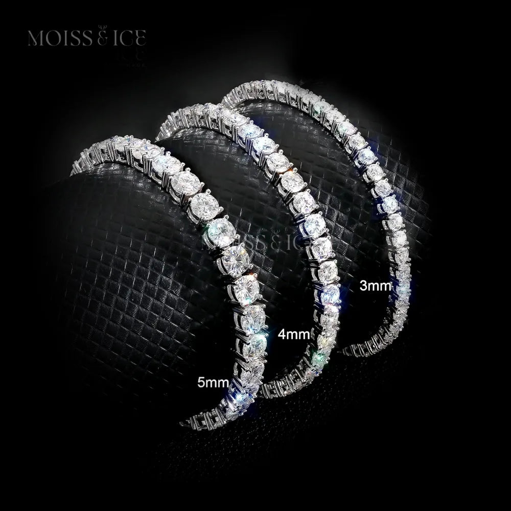 Lab Diamond Tennis Bracelets - Set in Pure 14k gold or 925 silver, finished with PVD layer of 18k gold - Moiss & Ice Canada.