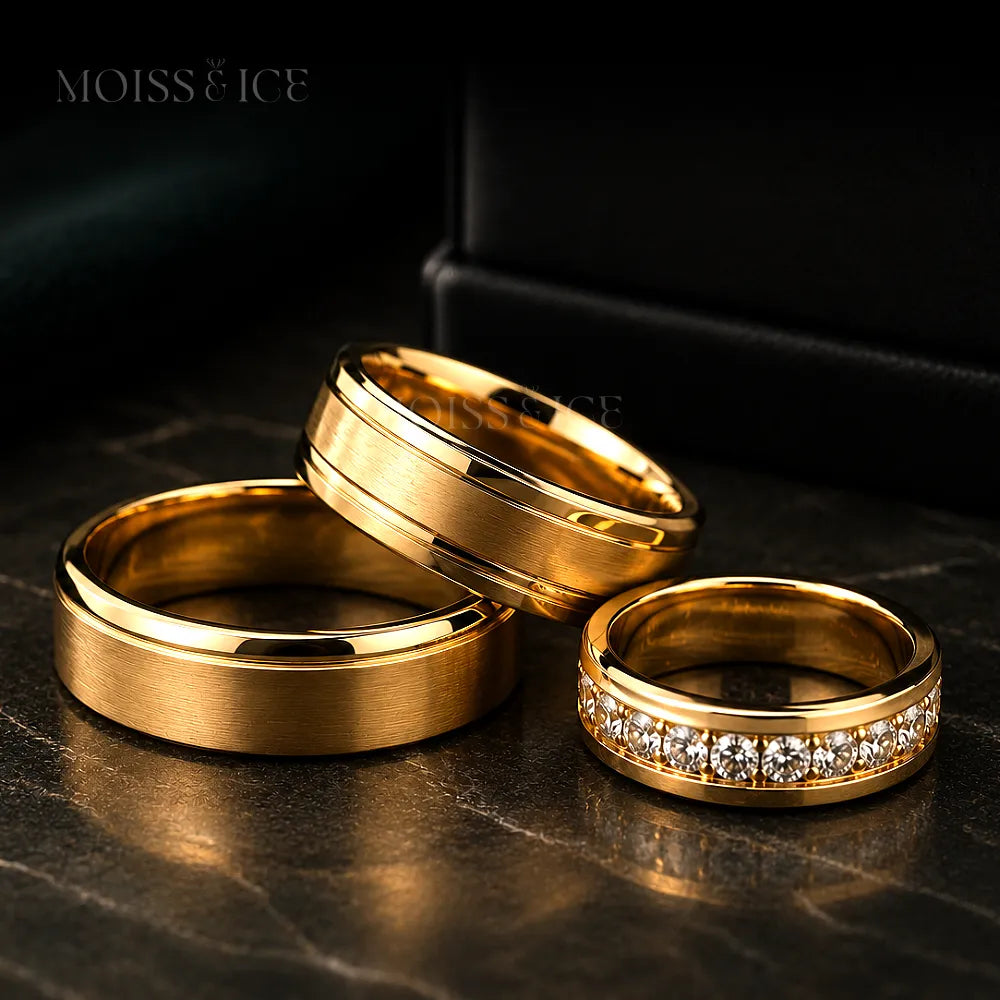 various styles of men's wedding bands