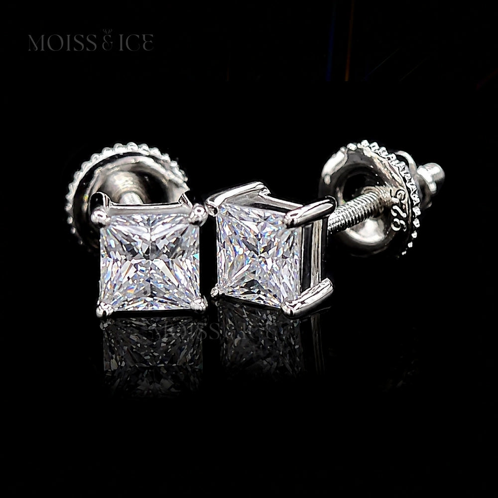 Princess Cut Moissanite Stud Earrings - The Pari by Moiss and Ice Canada